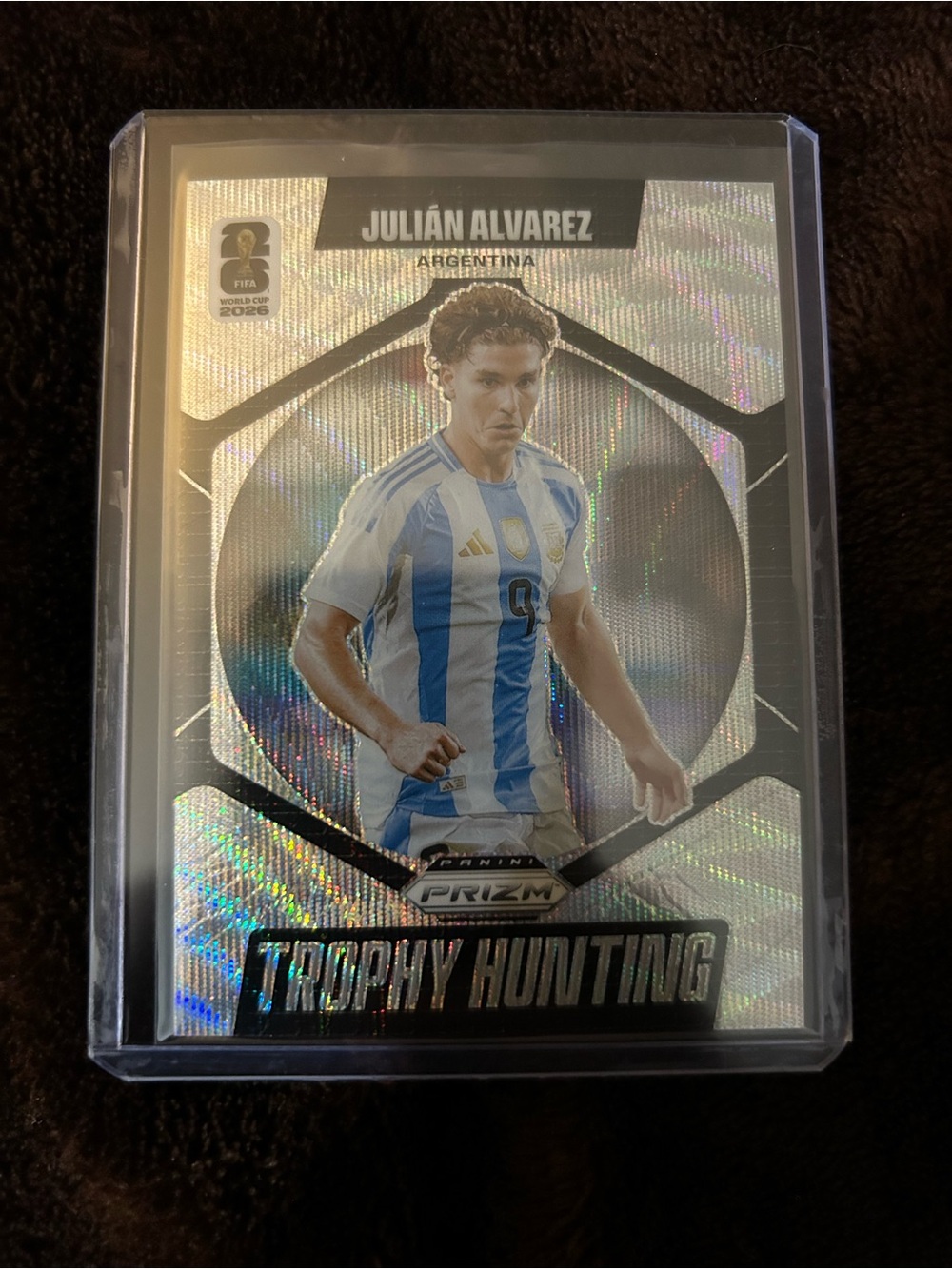 Trophy Hunting Soccer Card - Silver Holographic (Argentina) Julian Alvarez